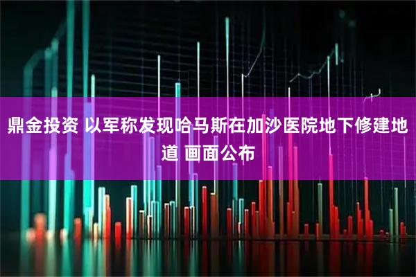 鼎金投资 以军称发现哈马斯在加沙医院地下修建地道 画面公布