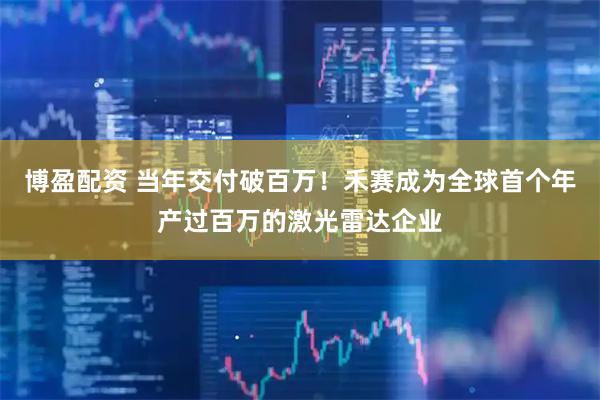 博盈配资 当年交付破百万！禾赛成为全球首个年产过百万的激光雷达企业