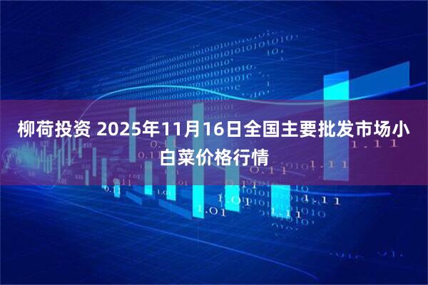 柳荷投资 2025年11月16日全国主要批发市场小白菜价格行情